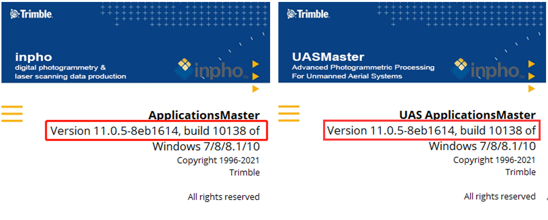 Trimble Inpho v11.0.5版本更新说明
